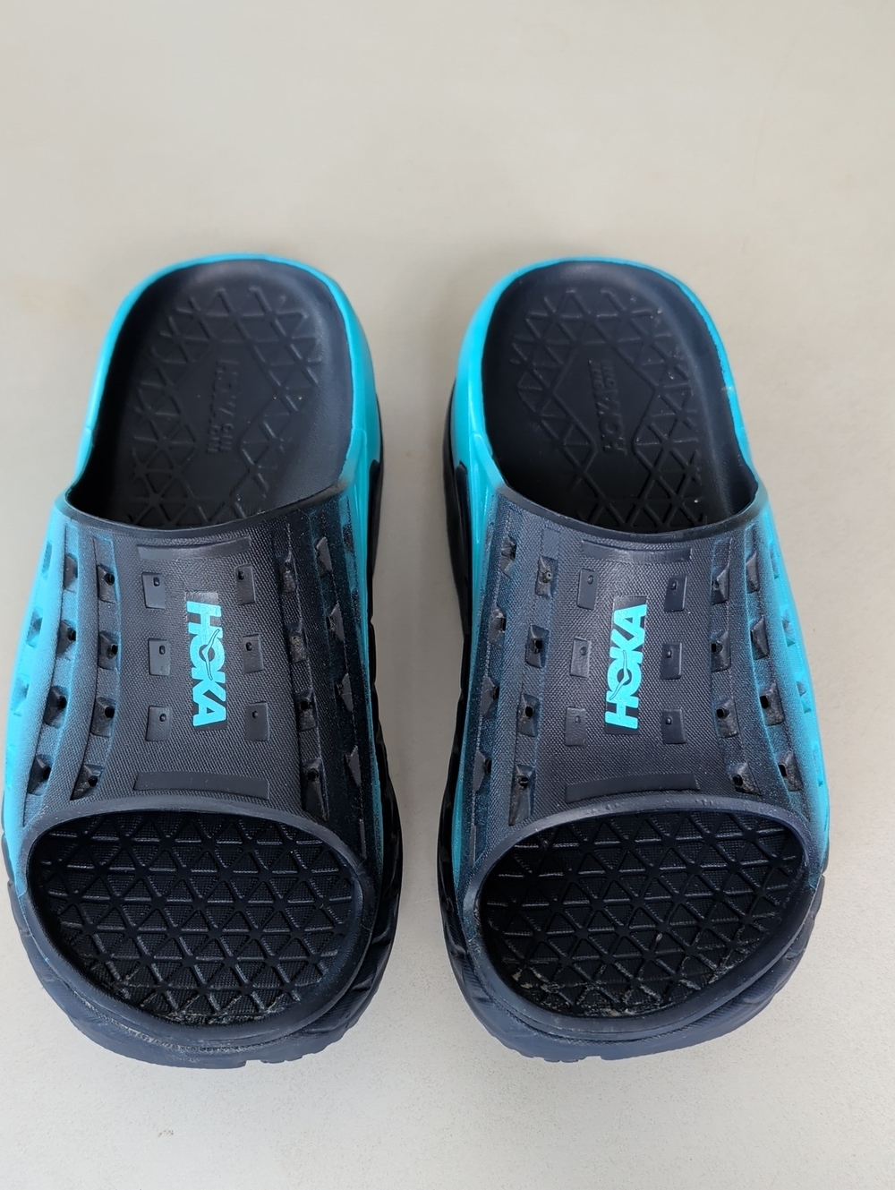 Hoka Teal One One Ora Slide Sandals Blue Eva SZ 9 Women Cushioning Slip On Comfy